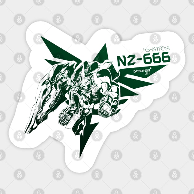 kshatriya gundam Sticker by DAIMOTION